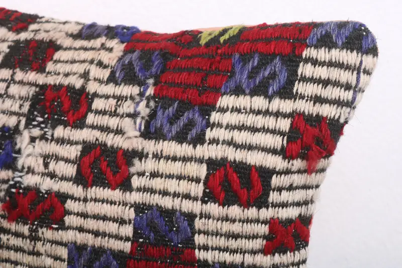 Toss Pillow Case, Pillow Sham, Vintage Kilim Pillow, Square Throw Cushion Case, Gift Pillow, 12x20 Red Cushion Cover, Pillow for Sofa - 5