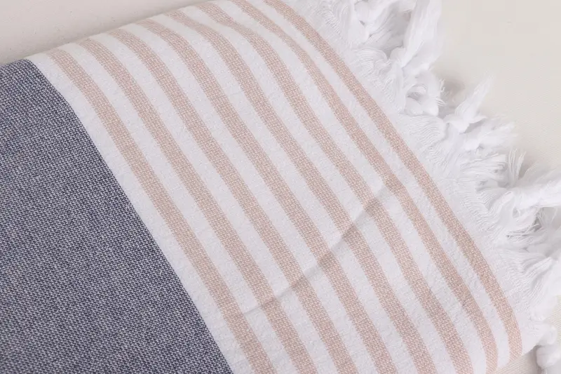 Handwoven Turkish bath towel, Gift For Mom, 68x36 Cotton Striped Terry Towel, Bridal Shower Gift, Wedding Favors, Lightweight Turkish towel - 6