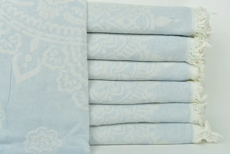 Bridesmaid Gift, Gift For Wedding Day, 74x36 Cotton Floral Patterned Towel, Luxury towel, Organic Turkish towel, Peshtemal Towel USA, Bachelor Gift - 2