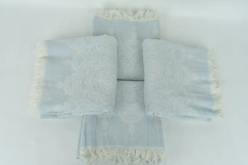 Bridesmaid Gift, Gift For Wedding Day, 74x36 Cotton Floral Patterned Towel, Luxury towel, Organic Turkish towel, Peshtemal Towel USA, Bachelor Gift - 7