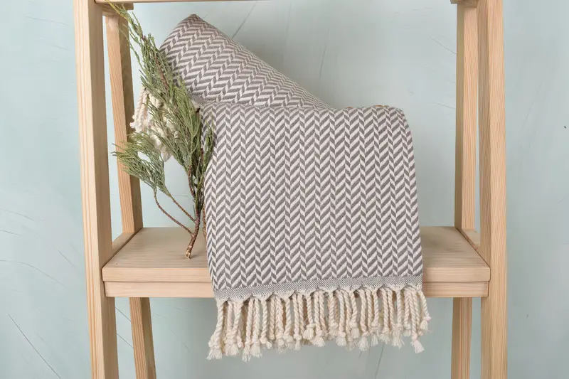 Custom Wedding Towel, Bachelorette Party Decorations, Gift For Coworker, Cotton towel, Holiday Towel, Embroidered Towel, 70x40 Cotton Chevron Towel - 4