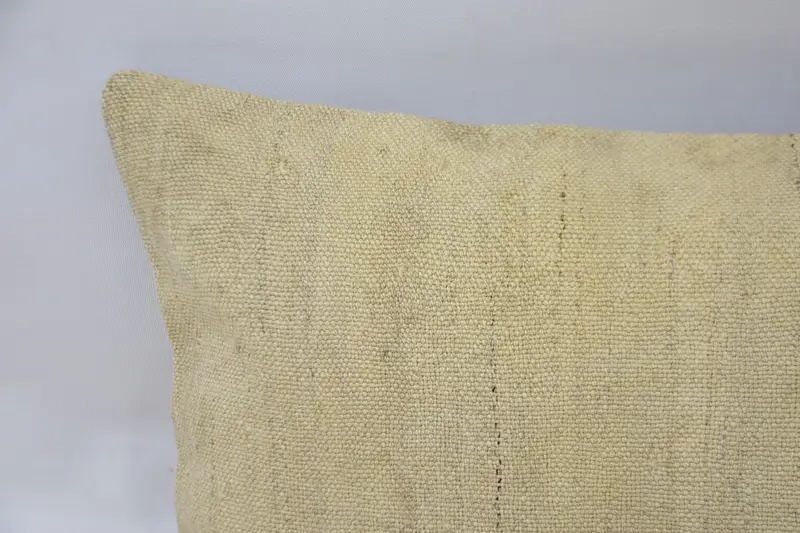 12x48 Beige Cushion Cover, Ethnical Kilim Rug Pillow, Pillow, Pastel Pillow Sham, Interior Designer Pillow, Vintage Kilim Throw Pillow - 2