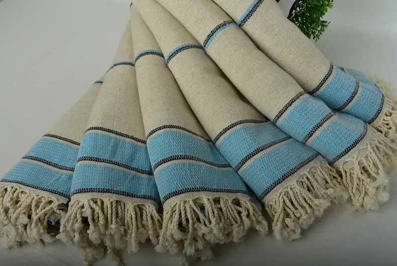 Beach Towel Personalized, Peshtemal, Bridesmaid Gifts, Bridesmaid Towel, 70x36 Linen Striped Towel, Quick-Dry Beach Towel, Bridesmaid Gift - 4