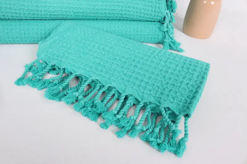 Bachelorette Towel, Small Bath Towels, Housewarming Gift, Monogram Kitchen Towel, 40x20 Cotton Waffle Towel, Turkish Hand Towel, Bridesmaid Favors - 4