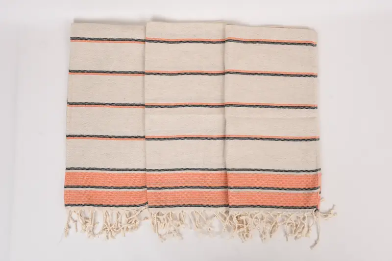 Personalized Hand Towel, Personalized Kitchen Towel, Bridal Shower Favors, Bachelor Party Favors, 40x20 Linen Striped Towel, Personalized Gift - 7