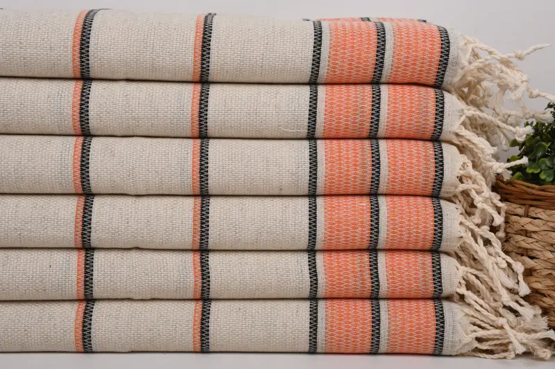 Personalized Hand Towel, Personalized Kitchen Towel, Bridal Shower Favors, Bachelor Party Favors, 40x20 Linen Striped Towel, Personalized Gift - 2