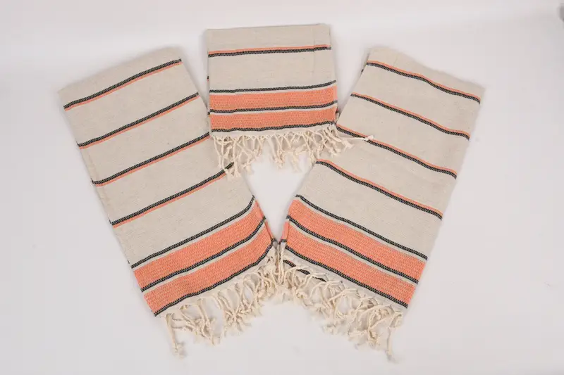 Personalized Hand Towel, Personalized Kitchen Towel, Bridal Shower Favors, Bachelor Party Favors, 40x20 Linen Striped Towel, Personalized Gift - 6