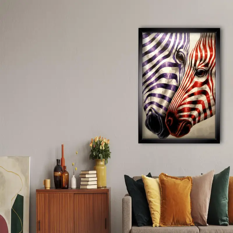 Modernes Glas mit Zebramuster: trendig, elegant und vielseitig