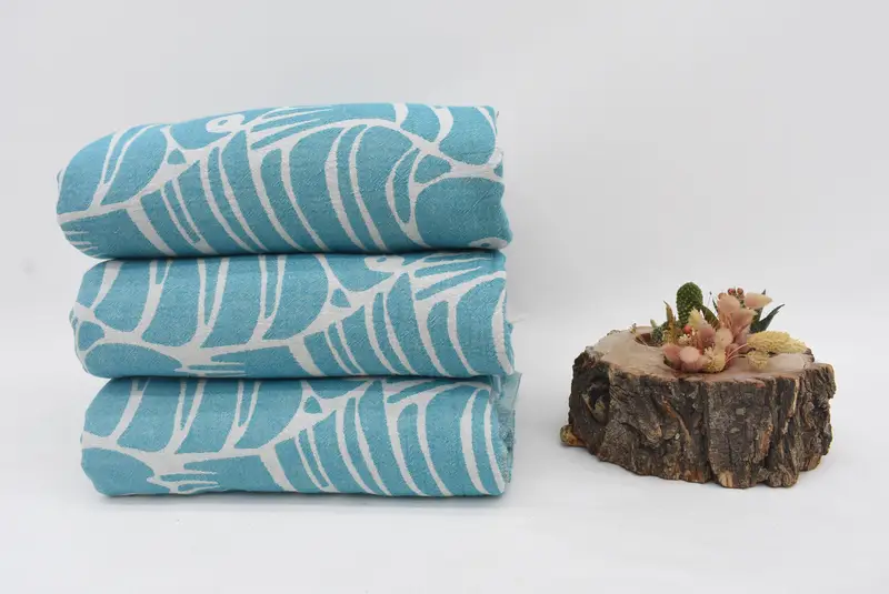 Turkish Blanket, Wedding Hand Made Gift, Tablecloth, Bachelorette Gifts, Wedding For Favor, 88x80 Cotton Fish Design Towel, Custom Shower Curtain - 4