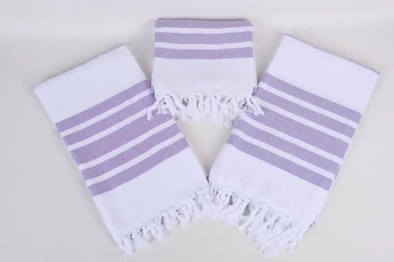 Lightweight towel, Travel Towel, Customized Towels, 70x40 Cotton Herringbone Towel, Embroidered Towel, Large Turkish Towel, Peshtemal Towel - 6