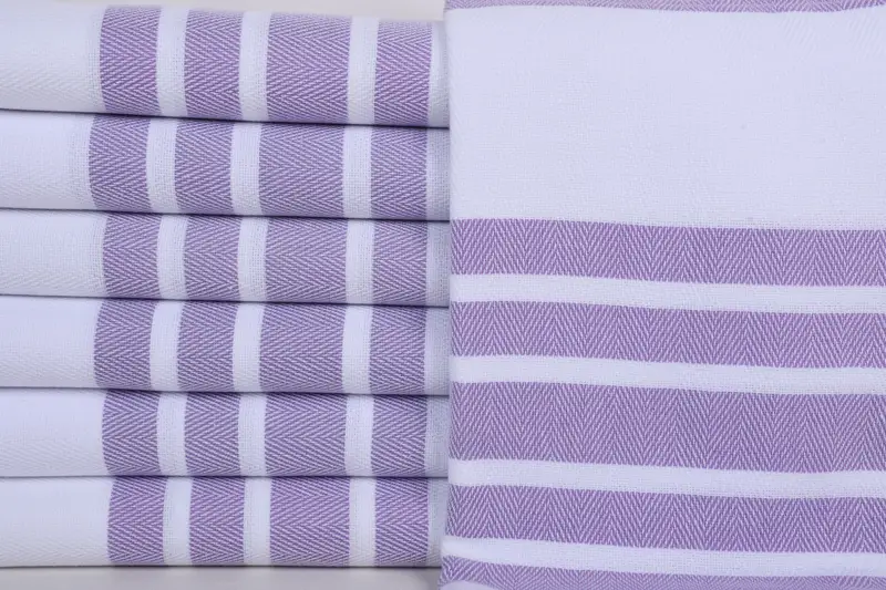 Lightweight towel, Travel Towel, Customized Towels, 70x40 Cotton Herringbone Towel, Embroidered Towel, Large Turkish Towel, Peshtemal Towel - 1