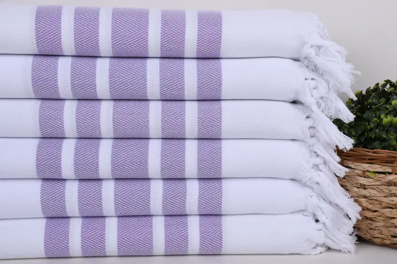 Lightweight towel, Travel Towel, Customized Towels, 70x40 Cotton Herringbone Towel, Embroidered Towel, Large Turkish Towel, Peshtemal Towel - 2