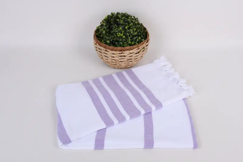Lightweight towel, Travel Towel, Customized Towels, 70x40 Cotton Herringbone Towel, Embroidered Towel, Large Turkish Towel, Peshtemal Towel - 4