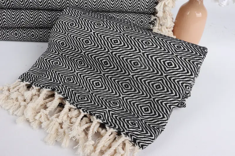 Bachelor Towel, Bridesmaid Gifts Personalized, Sand-free towel, Personalized Gift, Turkish towel, 70x40 Cotton Zigzag Diamond Towel, Towel With Name - 7