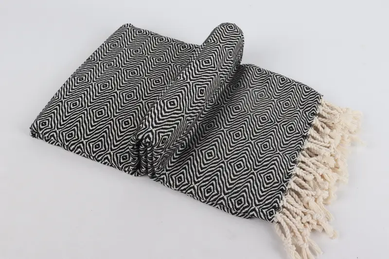 Bachelor Towel, Bridesmaid Gifts Personalized, Sand-free towel, Personalized Gift, Turkish towel, 70x40 Cotton Zigzag Diamond Towel, Towel With Name - 11