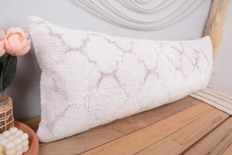 Almohada de tiro del suroeste bordada, cojín de lino hecho a mano de 16x48