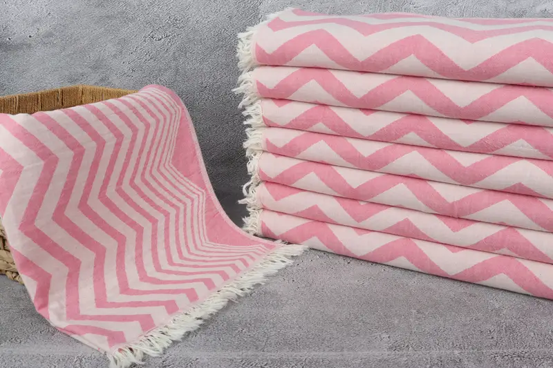 Personalized Gift, Halloween Gifts, Personalized Gifts, Wedding Gift Kitchen Towel, Monogram Hand Towel, 40x24 Cotton Zigzag Design Towel - 3