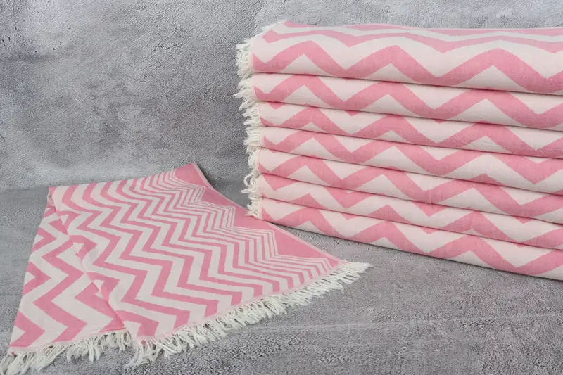 Personalized Gift, Halloween Gifts, Personalized Gifts, Wedding Gift Kitchen Towel, Monogram Hand Towel, 40x24 Cotton Zigzag Design Towel - 2