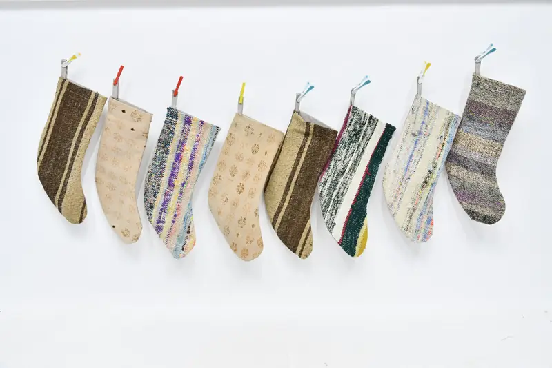 Media de adorno navideño personalizada, media festiva de 8 pulgadas