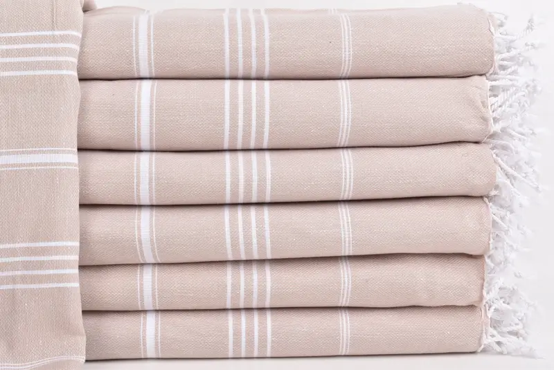 Grandma Gift, Woven Throw Blanket, Monogram Blanket, Custom Wedding Gifts, 96x80 Cotton Striped Towel, Organic Beach Blanket, Decorative Bedspread - 1