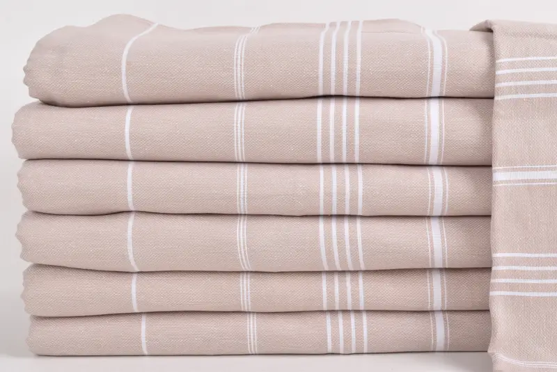 Grandma Gift, Woven Throw Blanket, Monogram Blanket, Custom Wedding Gifts, 96x80 Cotton Striped Towel, Organic Beach Blanket, Decorative Bedspread - 2
