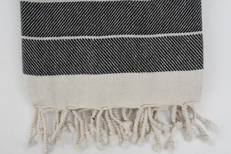 Beach Towel Monogram, Gift For Him, Spa Towel, Embroidery Towels, Monogram Beach Towel, 70x40 Cotton Herringbone Towel, Handmade Gift, Travel Towel - 3