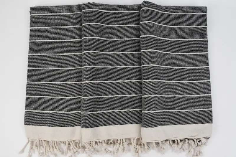 Beach Towel Monogram, Gift For Him, Spa Towel, Embroidery Towels, Monogram Beach Towel, 70x40 Cotton Herringbone Towel, Handmade Gift, Travel Towel - 7