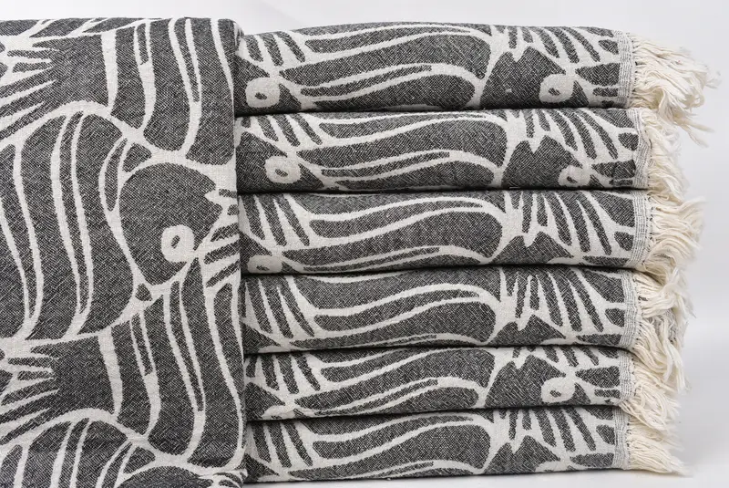 Eco-friendly Turkish peshtemal towel, Home Gift, 70x36 Cotton Fish Design Towel, Wedding Gifts Towel, Peshtemal Towel, Bachelorette Party Favors - 2
