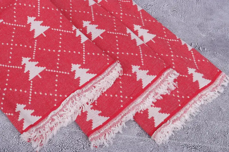 Wedding Gift, Memorial Gift, 84x42 Cotton Christmas Patterned Towel, Housewarming Gift, Kids Beach Towel, Large Turkish Towel, Turkish Towel Set - 6