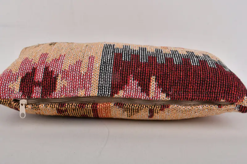 8x16 Red Pillow Sham, Turkish Kilim Pillow, Cozy Throw Cushion, Home Decor Pillow, Pillow for Couch, Cushion Cover - 5