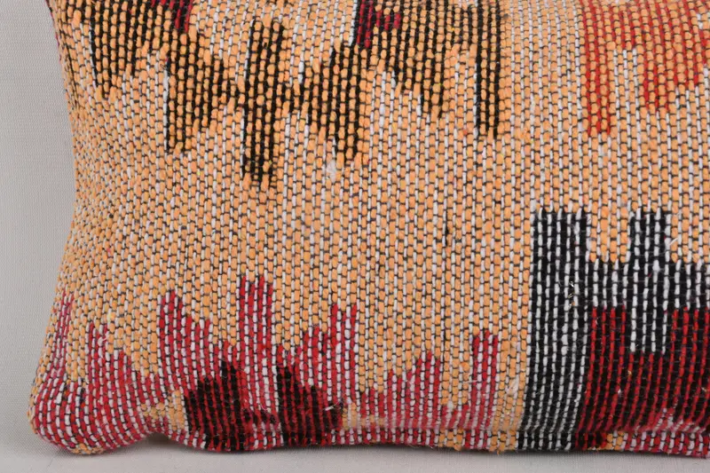 8x16 Red Pillow Sham, Turkish Kilim Pillow, Cozy Throw Cushion, Home Decor Pillow, Pillow for Couch, Cushion Cover - 4