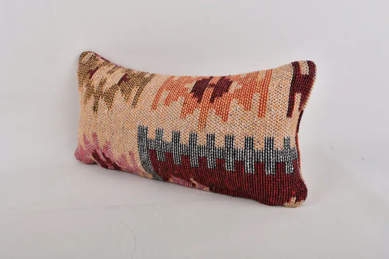 8x16 Red Pillow Sham, Turkish Kilim Pillow, Cozy Throw Cushion, Home Decor Pillow, Pillow for Couch, Cushion Cover - 3