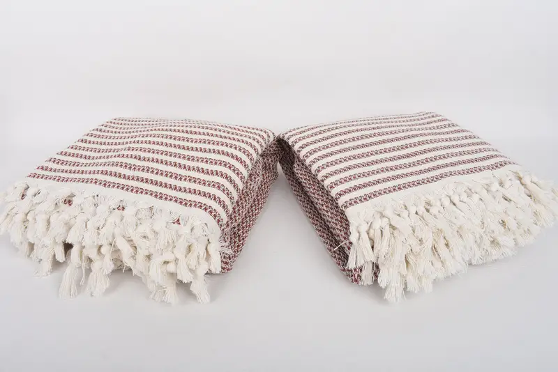 Turkish Cotton Throw Blanket, 90x70 Cotton Striped Towel, Girl Trip Party Favor, Custom Blanket, Home Gift, Tablecloth, Bridal Shower Gift - 6