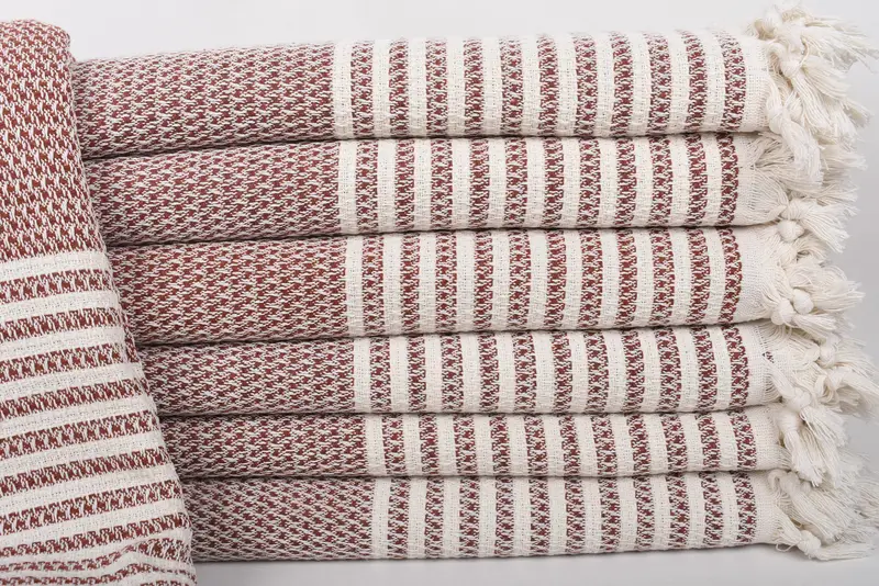 Turkish Cotton Throw Blanket, 90x70 Cotton Striped Towel, Girl Trip Party Favor, Custom Blanket, Home Gift, Tablecloth, Bridal Shower Gift - 1