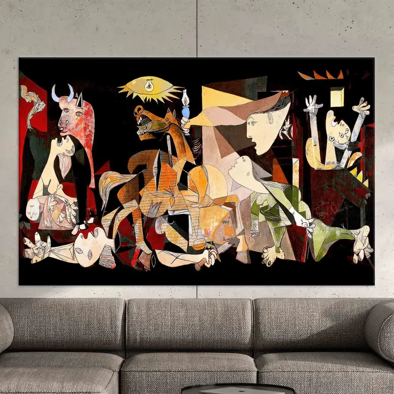 Picasso Artwork, Canvas Wall Art, Wall Decor, Guernica Wal Art, Abstract Wall Decor, Surreal Art, Modern Canvas, Trendy Wall Decor, - 1