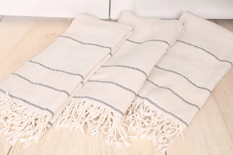 Bachelorette Party Gifts, 70x40 Linen Striped Towel, Luxury Turkish Bath Towel, Quick-dry peshtemal, Welcome Wedding Gift, Monogram Turkish Towel - 6