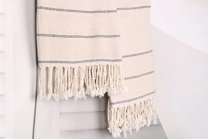 Bachelorette Party Gifts, 70x40 Linen Striped Towel, Luxury Turkish Bath Towel, Quick-dry peshtemal, Welcome Wedding Gift, Monogram Turkish Towel - 8