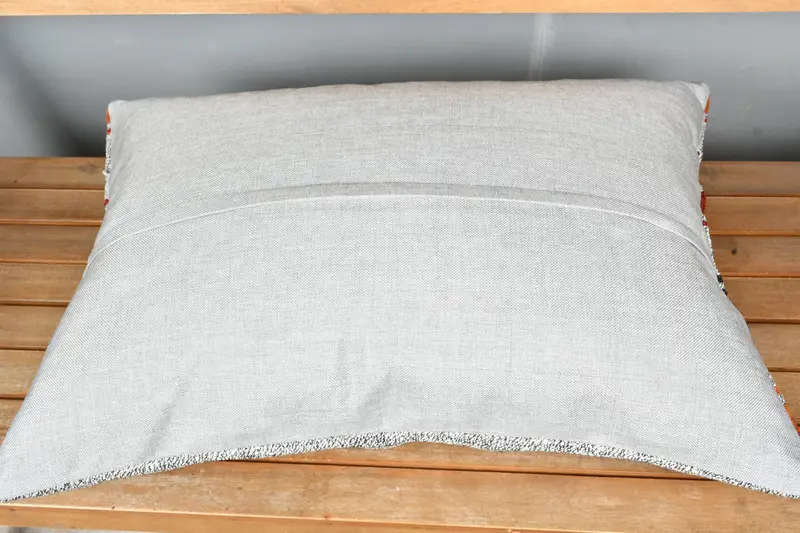 Kilim Pillow Cover, 20x28 White Cushion, Pillow for Couch, Ethnical Kilim Rug Pillow, Cushion Cover, Handmade Throw Cushion Cover - 5