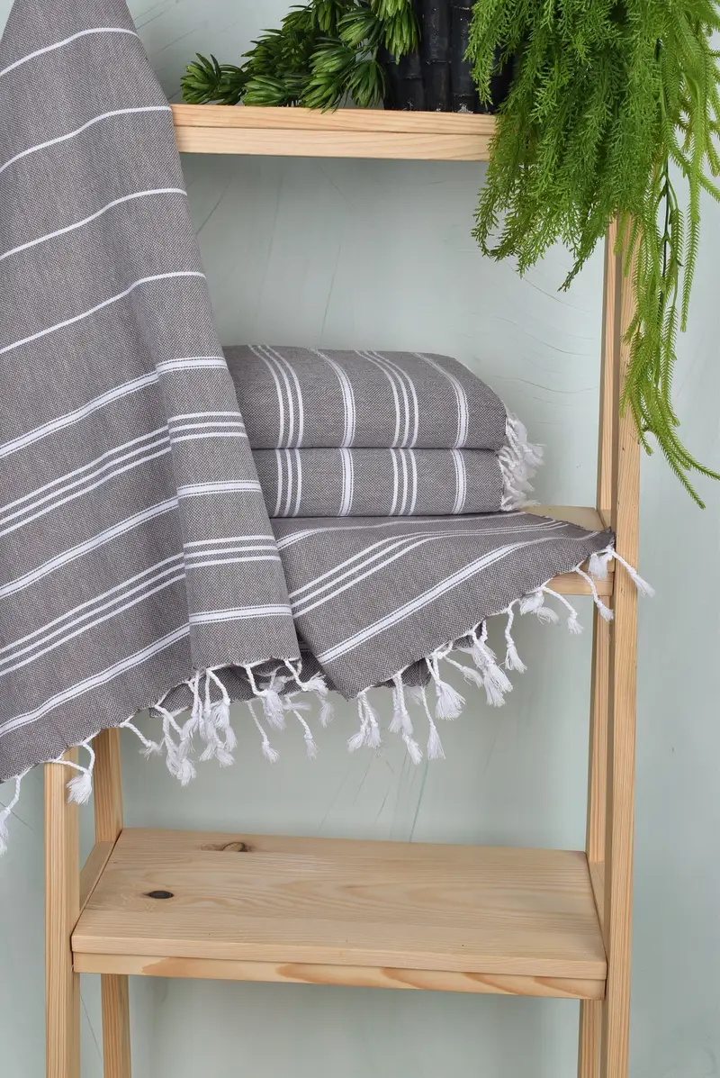 40x24 Cotton Striped Towel, Personalized Kitchen Towel, Home Gift, Monogram Towels, Gift For Her, Personalized Dish Towel, Personalized Gifts - 6