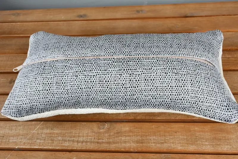 Turkish Pillow, Turkish Kilim Pillow, Vintage Pillow, Seat Pillow Case, Farmhouse Pillow Case, Rustic Pillow, 8x16 White Cushion Cover, Pillow Sham - 5