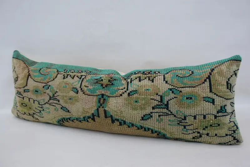 Vintage Kilim Pillow, 16x48 Beige Pillow Case, Pillow for Sofa, Antique Pillows, Decorative Bolster Cushion, Chair Pillow, Cushion Cover - 5
