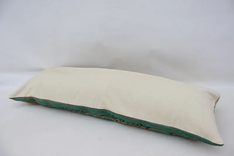 Vintage Kilim Pillow, 16x48 Beige Pillow Case, Pillow for Sofa, Antique Pillows, Decorative Bolster Cushion, Chair Pillow, Cushion Cover - 6