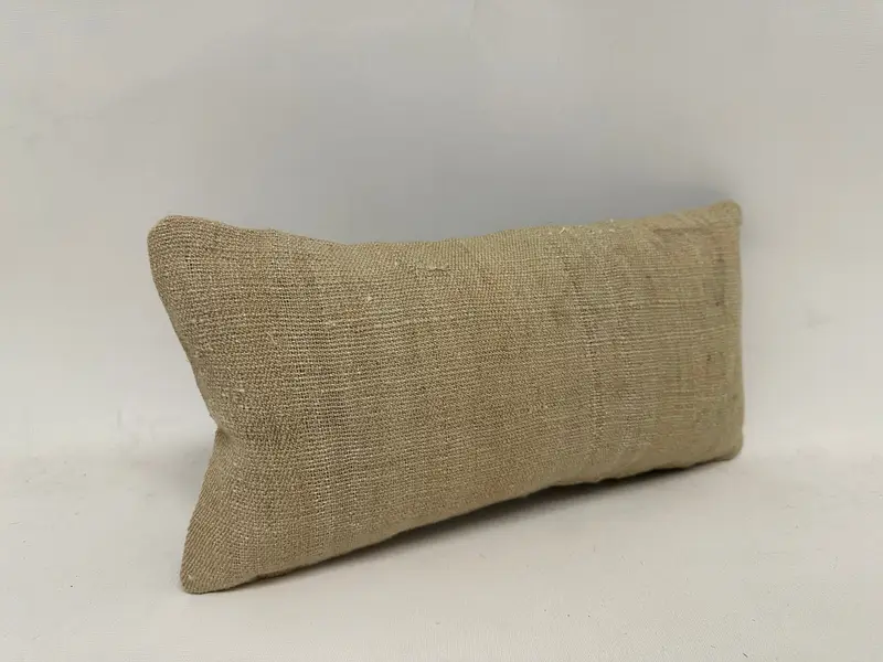 Antik Kissen, ästhetischer Kissenbedeckung, Kissengehäuse, Bauernhauskissen, 8x16 Beige Kissen, Wohnkörperkissen, Kilim -Kissen -Abdeckung - 3