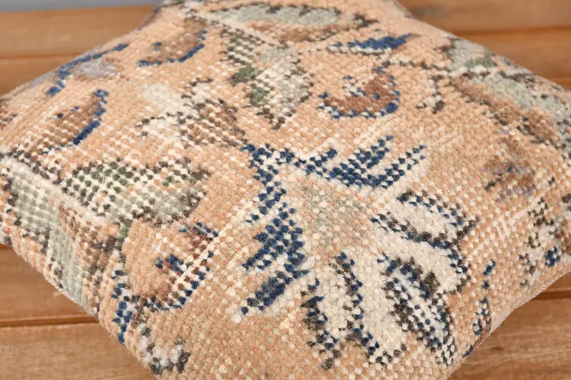 Decorative Cushion Case, Cushion, Ethnical Kilim Rug Pillow, Pillow for Couch, Antique Pillows, 12x12 Orange Pillow, Armchair Pillow - 3