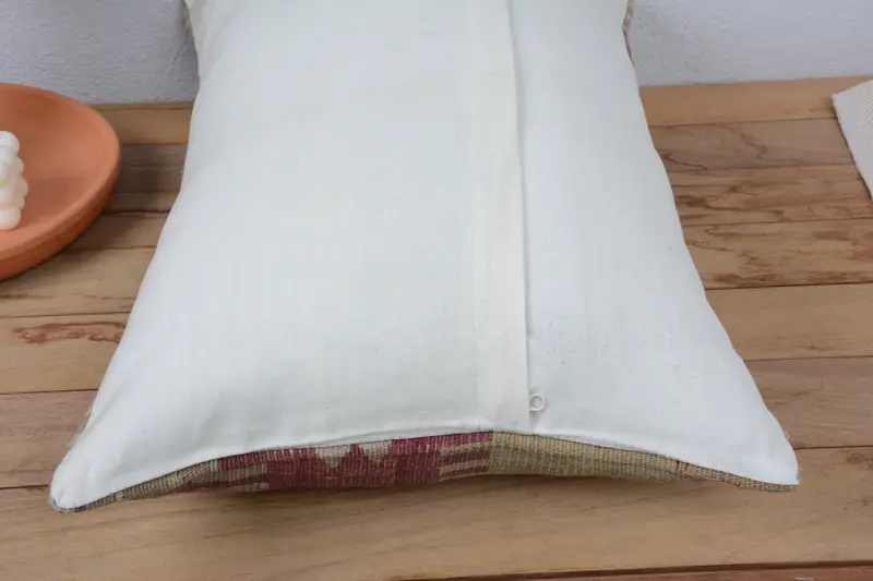 Pillow Cover, Outdoor Patio Pillow Cover, Kilim Pillow, Kilim Cushion Sham, 16x24 Red Cushion Case, Vintage Throw Pillow Sham, Pillow for Couch - 6