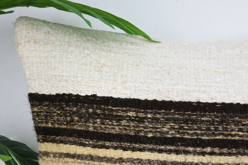 Toss Cushion Case, Pillow Sham, Pillow for Couch, 16x16 White Cushion, Boho Pillow Sham Cover, Antique Pillows, Handwoven Pillow - 2