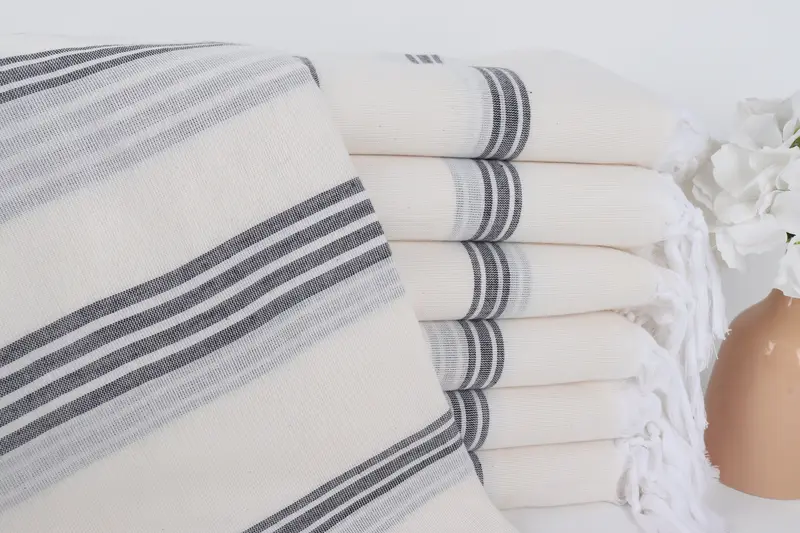 Personalized Towel, Bridemaids Beach Towel, Lightweight Turkish towel, Valentines Gift, Luxury towel, Summer Towel, 70x40 Cotton Striped Towel - 1