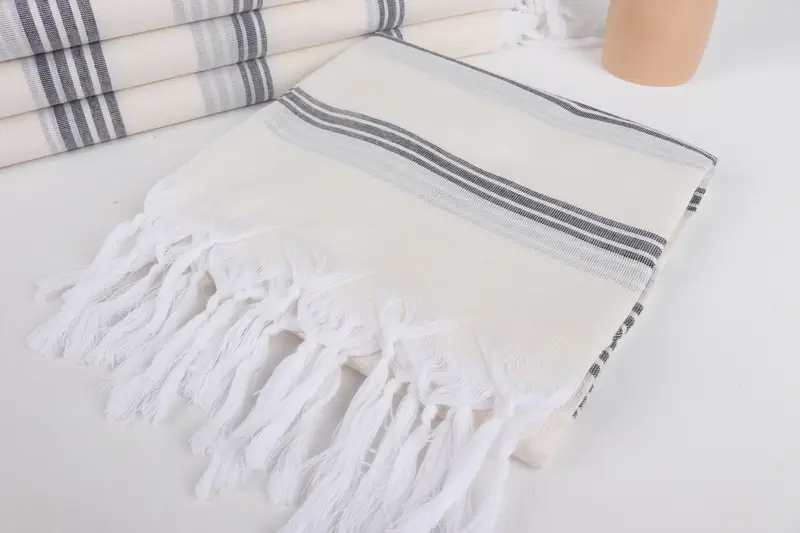 Personalized Towel, Bridemaids Beach Towel, Lightweight Turkish towel, Valentines Gift, Luxury towel, Summer Towel, 70x40 Cotton Striped Towel - 5