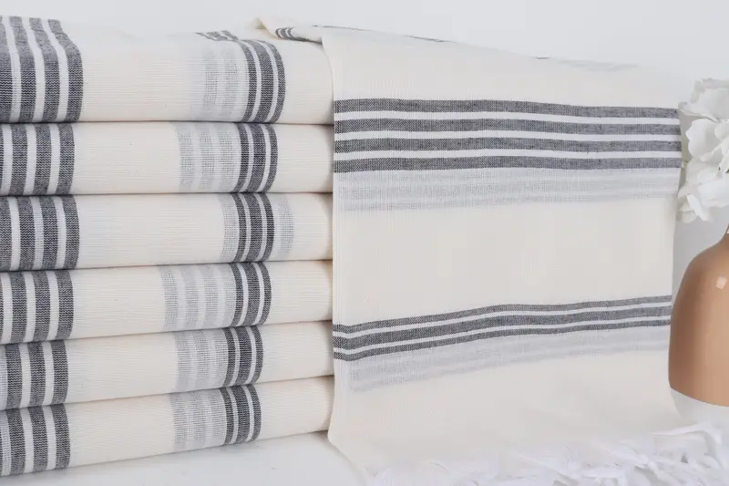 Personalized Towel, Bridemaids Beach Towel, Lightweight Turkish towel, Valentines Gift, Luxury towel, Summer Towel, 70x40 Cotton Striped Towel - 2