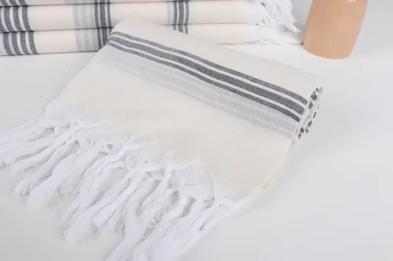 Personalized Towel, Bridemaids Beach Towel, Lightweight Turkish towel, Valentines Gift, Luxury towel, Summer Towel, 70x40 Cotton Striped Towel - 4